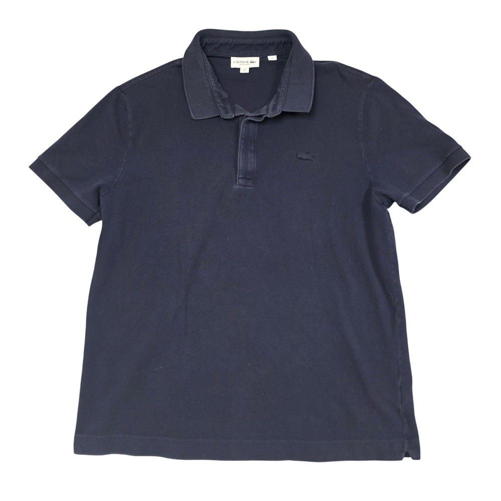 Lacoste Polo Shirt Men L Navy Blue Short Sleeve Regular Fit Classic Pique Casual